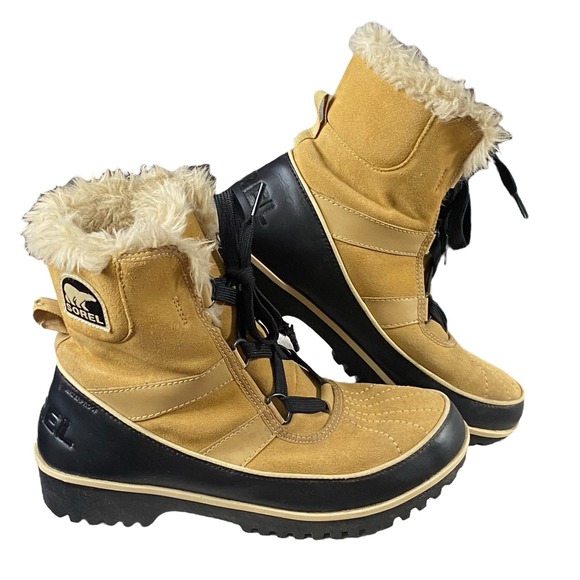 Sorel Tivoli II Snow Boots Womens 8 Tan Waterproof Winter Faux Fur NL2089-373 - Picture 1 of 15